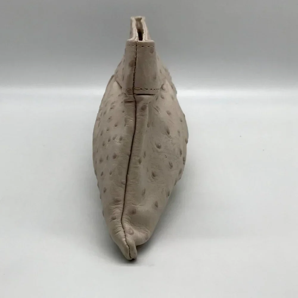 Lauren Merkin Off White Ostrich Leather Clutch - Picture 4 of 11